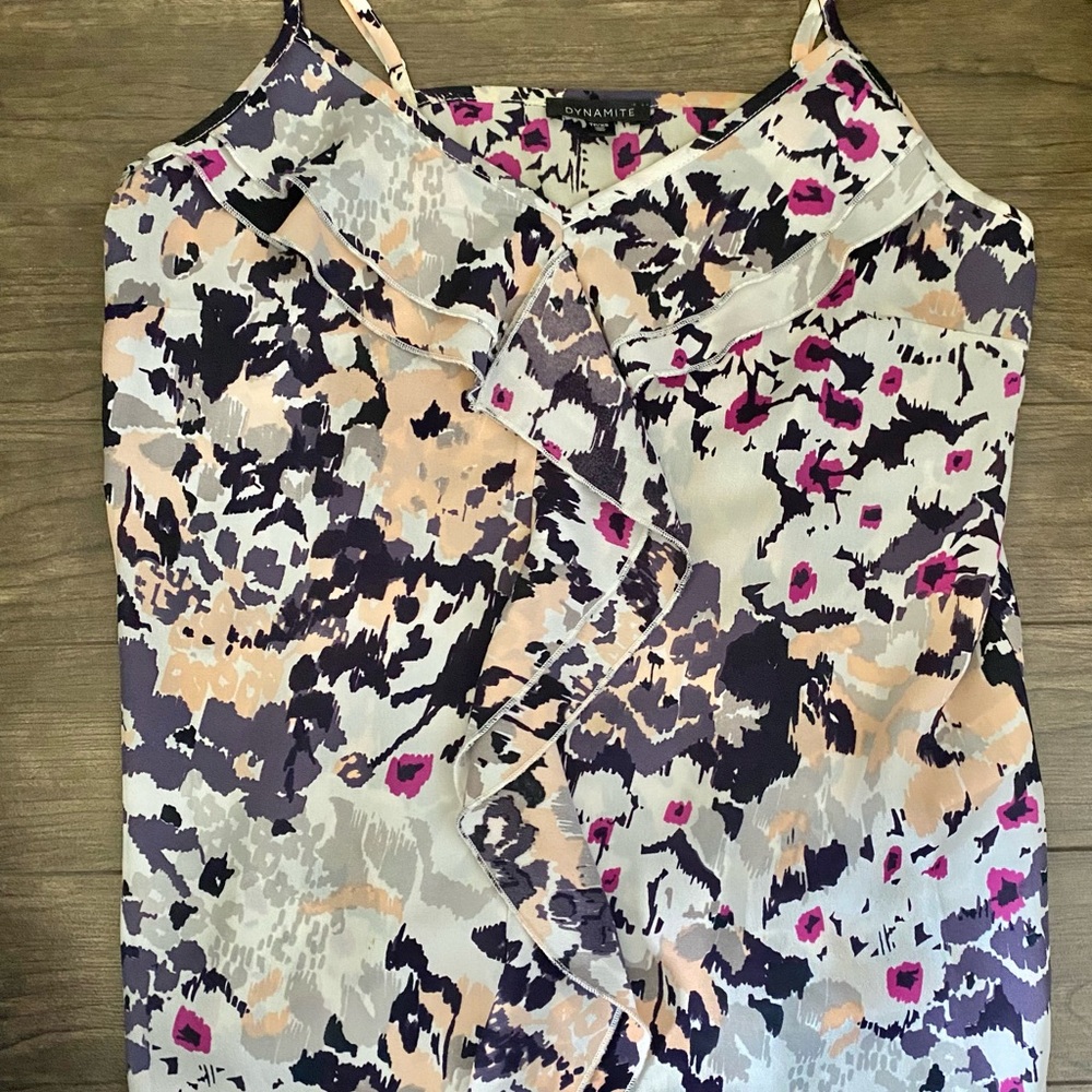 Dynamite Blouse Sleeveless leopard print
